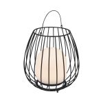 Nordlux Lampe De Chevet Jim To-Go Portable Batterie Métal Noir 3W 300lm - 827 Blanc Très Chaud | 3 Niveaux De Gradation Dimmable 