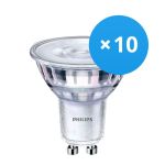 Multipack 10x Philips Corepro LED Spot GU10 PAR16 4.6W 355lm 36D - 827 Blanc Très Chaud | Équivalent 50W