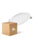 Multipack 4x Ledvance Downlight LED Slim Rond DN155 12W 1020lm 120D - 830 Blanc Chaud | 169mm 