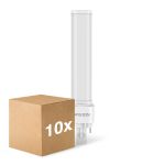Multipack 10x Noxion Lucent PL-C LED 7.4W - 830 Blanc Chaud | 2-Pins - Équivalent 26W