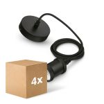 Multipack 4x Philips Cord Vintage E27 Noir