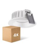 Multipack 4x Ledvance Spot LED Air Fix Aluminium Blanc 6W 480lm 36D - 927 Blanc Très Chaud | Diamètre 68mm - IP65 - Meilleur rendu des couleurs - Dimmable