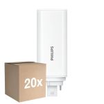Multipack 20x Philips CorePro PL-T LED Ampoule HF 6.5W - 830 Blanc Chaud | 4-Pins - Équivalent 18W