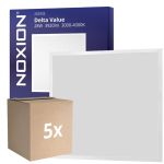 Multipack 5x Noxion Panneau LED Delta Value V5 Backlit 28W 3920lm - 830-840 CCT | 60x60cm - UGR <19 - Philips Driver