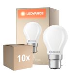 Multipack 10x Ledvance Classic LED B22 Poire Dépolie 3.4W 470lm - 827 Blanc Très Chaud | Dimmable - Équivalent 40W