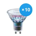 Multipack 10x Philips MASTER LED Spot ExpertColor GU10 PAR16 3.9W 280lm 25D - 930 Blanc Chaud | Meilleur rendu des couleurs - Dimmable - Équivalent 35W