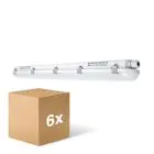 Multipack 6x Ledvance Réglette LED Étanche Imperméable Value 40W 4800lm - 840 Blanc Froid | 120cm 