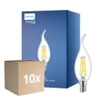 Multipack 10x Philips MASTER LED E14 Bent-tip Bougie Filament Claire 2.5W 340lm - 922-927 Dim To Warm | Meilleur Rendu Des Couleurs - Dimmable - Équivalent 25W