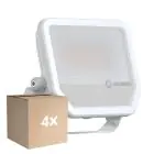 Multipack 4x Ledvance Projecteur LED Aluminium Blanc 41W 6000lm 100D - 840 Blanc Froid | IP66 - Symétrique