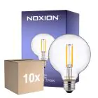 Multipack 10x Noxion Lucent Filament LED E27 Globe Claire 7W 806lm - 827 Blanc Très Chaud | Dimmable - Équivalent 60W