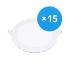 Multipack 15x Bright Choice Downlight LED UltraSlim 15W 1200lm 110D - 840 Blanc Froid | 190mm - Diamètre 175mm