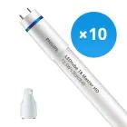 Multipack 10x Philips Tube LED T8 MASTER (EM/Direct 230V) High Output 12.5W 2100lm - 840 Blanc Froid | 120cm - Équivalent 36W