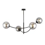 Emibig Plafondlamp Hunter Staal Zwart | Geschikt voor 4x E14 - Max 10W