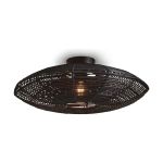 Good&Mojo Plafondlamp Tanami Rattan Zwart | Geschikt voor 1x E27 
