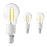 Multipack 3x Calex Smart Tuya Wifi E14 Kogel 4.5W 450lm - 818-830 Afstembaar Wit | Dimbaar - Vervangt 40W 