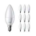 Multipack 10x Philips Corepro LED Kaars E14 Mat 5W 470lm - 827 Zeer Warm Wit | Vervangt 40W