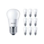 Multipack 10x Philips Corepro LED Lustre E27 Kogel Mat 5W 470lm - 827 Zeer Warm Wit | Vervangt 40W