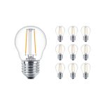 Multipack 10x Philips Corepro LED Lustre E27 Kogel Filament Helder 2W 250lm - 827 Zeer Warm Wit | Vervangt 25W