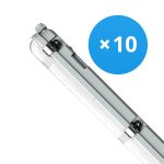 Multipack 10x Noxion LED Waterdichte Montagebalk Poseidon V3.0 18-30W 2340-4200lm - 830-865 CCT | 120cm - Doorvoerbedrading (5x2.5mm2)