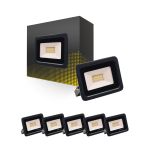 Multipack 6x Bright Choice LED Floodlight 20W 2000lm 100D - 830 Warm Wit | IP66 - Symmetrisch