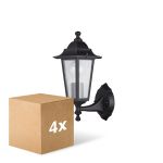 Multipack 4x D'Lite Wandlamp Helora Zwart | IP44 - Geschikt voor 1x E27