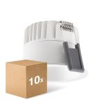 Multipack 10x Ledvance LED Spot Donkerlight Aluminium Wit 8W 680lm 36D - 930 Warm Wit | Zaagmaat 68mm - IP44 - Beste Kleurweergave - Dimbaar
