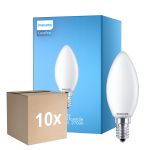 Multipack 10x Philips Corepro LED Kaars E14 Mat 6.5W 806lm - 827 Zeer Warm Wit | Vervangt 60W