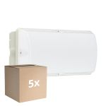 Multipack 5x Philips LED Beveiliging Ledinaire WL055V Wit 6W 600lm - 830 Warm Wit | 374x150mm - IP65 - Bewegingssensor