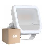 Multipack 4x Ledvance LED Floodlight Aluminium Wit 17W 2400lm 100D - 840 Koel Wit | IP66 - Symmetrisch