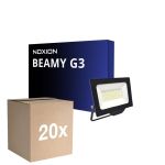 Multipack 20x Noxion LED Floodlight Beamy G3.1 Zwart 50W 5500lm 110D - 830 Warm Wit | IP65 - Symmetrisch 