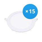 Multipack 15x Bright Choice LED Downlight UltraSlim 15W 1200lm 110D - 840 Koel Wit | 190mm - Zaagmaat 175mm
