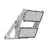 Ledvance LED Floodlight Max Radial 45 Aluminium Grijs 900W 185000lm 45D - 830 Warm Wit | IP66 - Symmetrisch