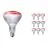 Multipack 10x Philips BR125 IR 250W E27 230-250V Rood