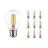 Multipack 10x Noxion Lucent Filament LED E27 Peer Helder 7W 806lm - 827 Zeer Warm Wit | Dimbaar - Vervangt 60W