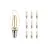 Multipack 10x Noxion Lucent LED E14 Kaars Filament Helder 2.5W 250lm - 827 Zeer Warm Wit | Vervangt 25W