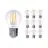 Multipack 10x Noxion Lucent Lustre LED E27 Kogel Filament Helder 4.5W 470lm - 827 Zeer Warm Wit | Dimbaar - Vervangt 40W