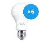 Multipack 6x Philips MASTER Value LED Lamp E27 Peer Mat 7.8W 1055lm - 927 Zeer Warm Wit | Beste Kleurweergave - Dimbaar - Vervangt 75W