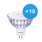 Multipack 10x Philips Master Value LED Spot GU5.3 MR16 5.8W 490lm 60D - 940 Koel Wit | Beste Kleurweergave - Dimbaar - Vervangt 35W