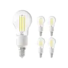 Multipack 5x Calex Smart Tuya Wifi E14 Kogel 4.5W 450lm - 818-830 Afstembaar Wit | Dimbaar - Vervangt 40W 