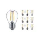 Multipack 10x Philips Master Value LED Lustre E27 Kogel Filament Helder 3.4W 470lm - 927 Zeer Warm Wit | Beste Kleurweergave - Dimbaar - Vervangt 40W