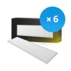 Multipack 6x Bright Choice LED Paneel Backlit 36W 3240lm - 840 Koel Wit | 120x30cm - UGR 