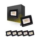 Multipack 6x Bright Choice LED Floodlight 20W 2000lm 100D - 830 Warm Wit | IP66 - Symmetrisch