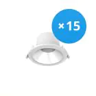 Multipack 15x Noxion LED Downlight Apollo 9W 1100lm 60D - 840 Koel Wit | 145mm - Zaagmaat 120mm - UGR 