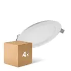 Multipack 4x Ledvance LED Downlight Comfort DN105 6W 420lm 120D - 830 Warm Wit | 118mm 