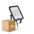 Multipack 4x Philips LED Floodlight Ledinaire BVP167 50W 6000lm 110D - 830-840-865 CCT | IP65 - Symmetrisch