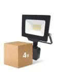 Multipack 4x Noxion LED Floodlight Beamy G3 20W 2200lm 100D - 830 Warm Wit | IP44 - Bewegings- en Lichtsensor - Symmetrisch