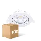 Multipack 10x Noxion LED Kantelbaar Slim Spot Wit 6W 550lm - 930 Warm Wit | Zaagmaat 75mm - IP54 - Beste Kleurweergave 