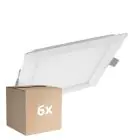 Multipack 6x Ledvance LED Downlight Slim Vierkant SQ210 18W 1530lm 120D - 830 Warm Wit 