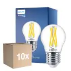 Multipack 10x Philips MASTER LED E27 Kogel Filament Helder 3.5W 470lm - 922-927 Dim To Warm | Beste Kleurweergave - Dimbaar - Vervangt 40W