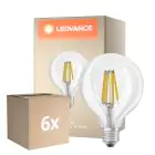 Multipack 6x Osram LED Superstar E27 Globe G95 Filament Helder 11W 1521lm - 927 Zeer Warm Wit | Beste Kleurweergave - Vervangt 100W